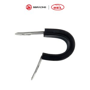 HEL P Clips Rubber Lined Stainless Steel - 9 mm