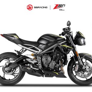 Triumph Street Triple 765 2020-22 - Zard Slip On Conical Black Coating Euro 5