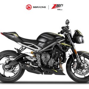 Triumph Street Triple 765 2020-22 - Zard Slip On Conical Black Coating Titanium EURO 5